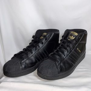 Size 12 - adidas Pro Model Black - G49855  Superstar Sneakers Shoes Hi tops